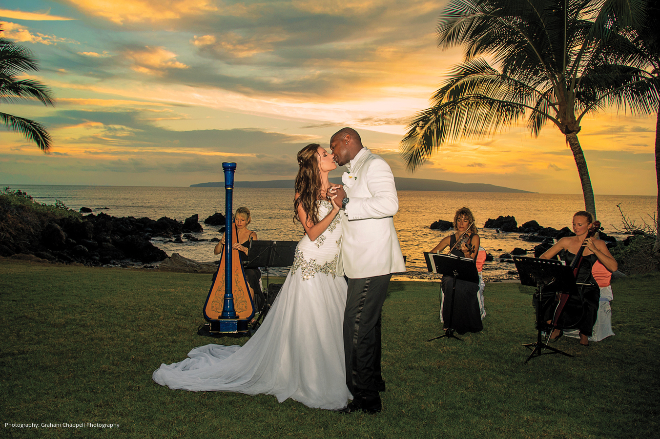 A Glam Oceanfront Wedding At The Four Seasons in Maui, Hawaii