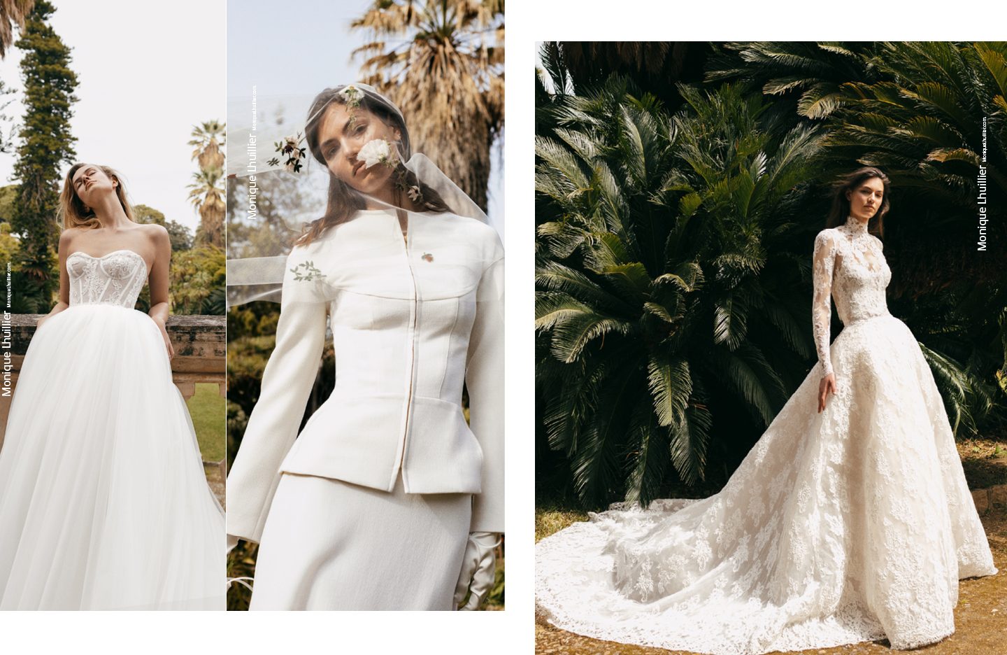 Latest bridal trends include color, short hemlines, eco-friendly and lace