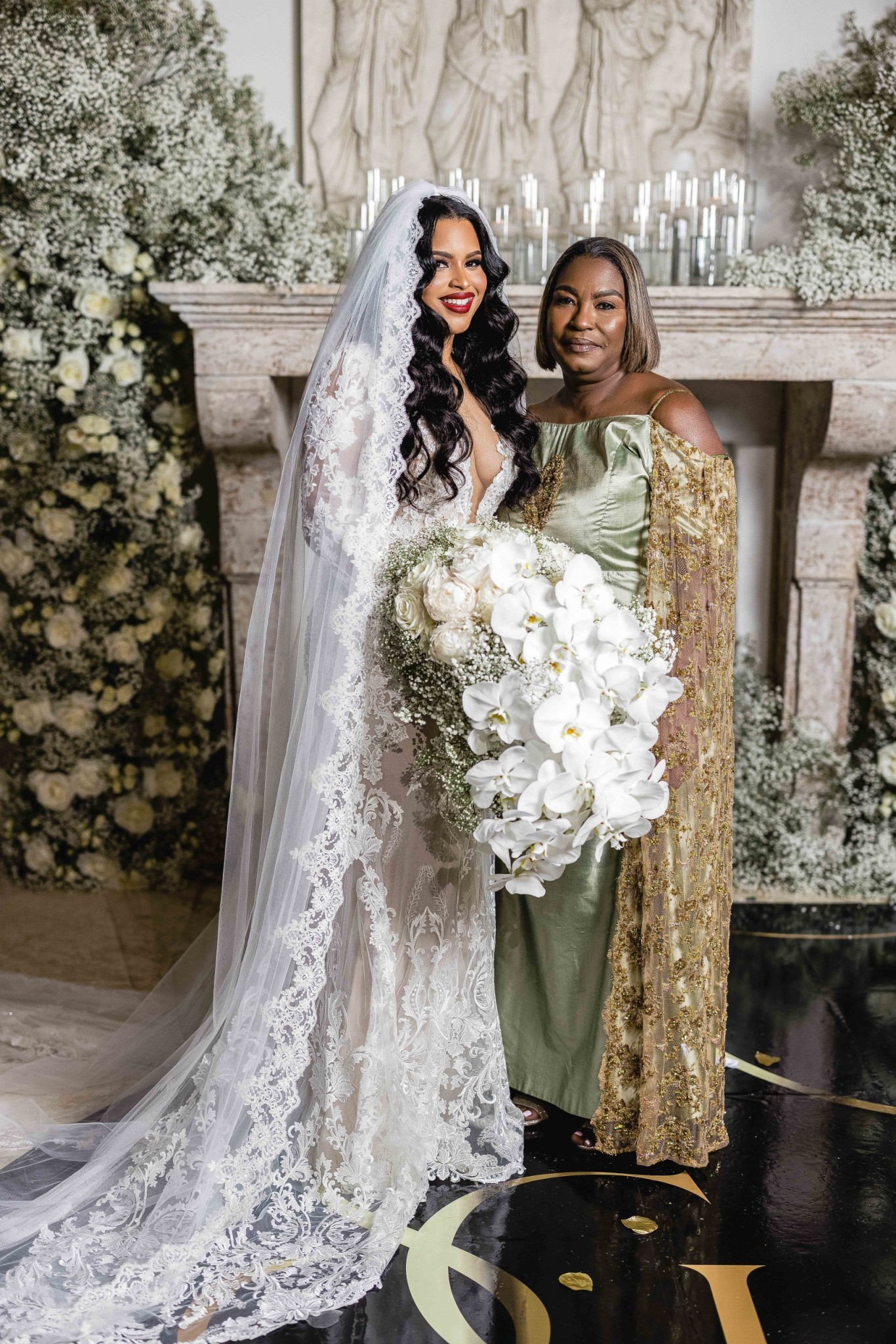 An Intimate Black and Gold Wedding with Haitian Roots Wedding Style