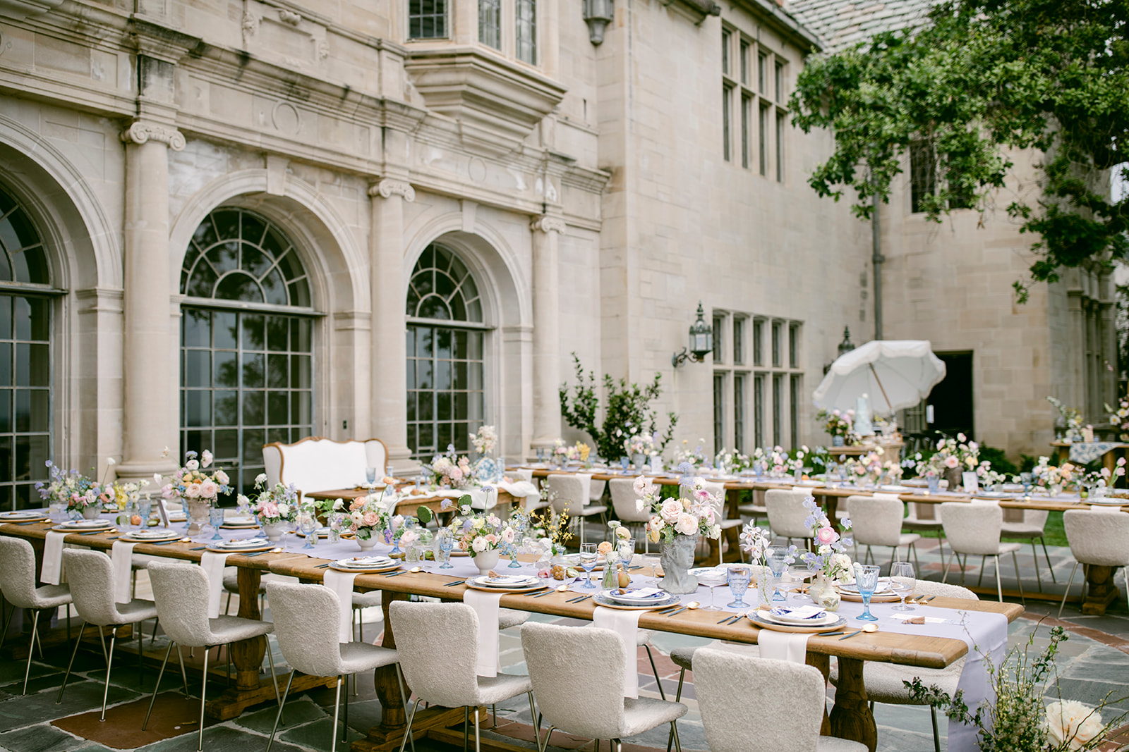 Blue and White Tables