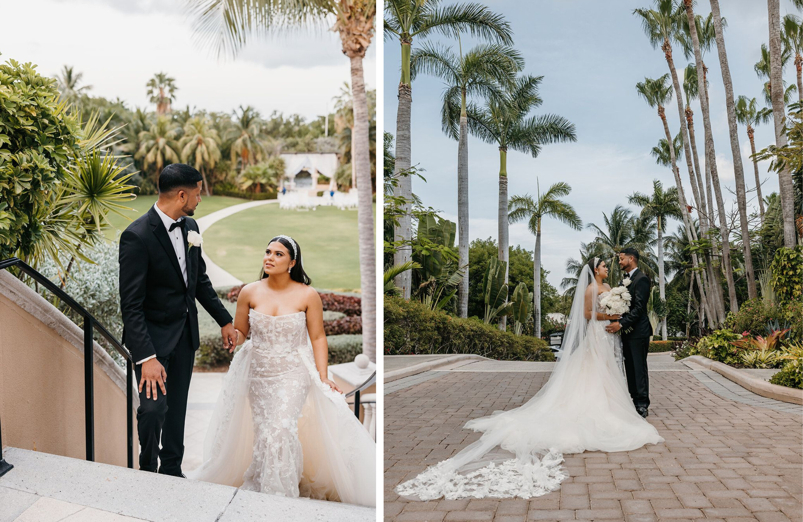 bride and groom portraits at The Ritz-Carlton Grand Cayman