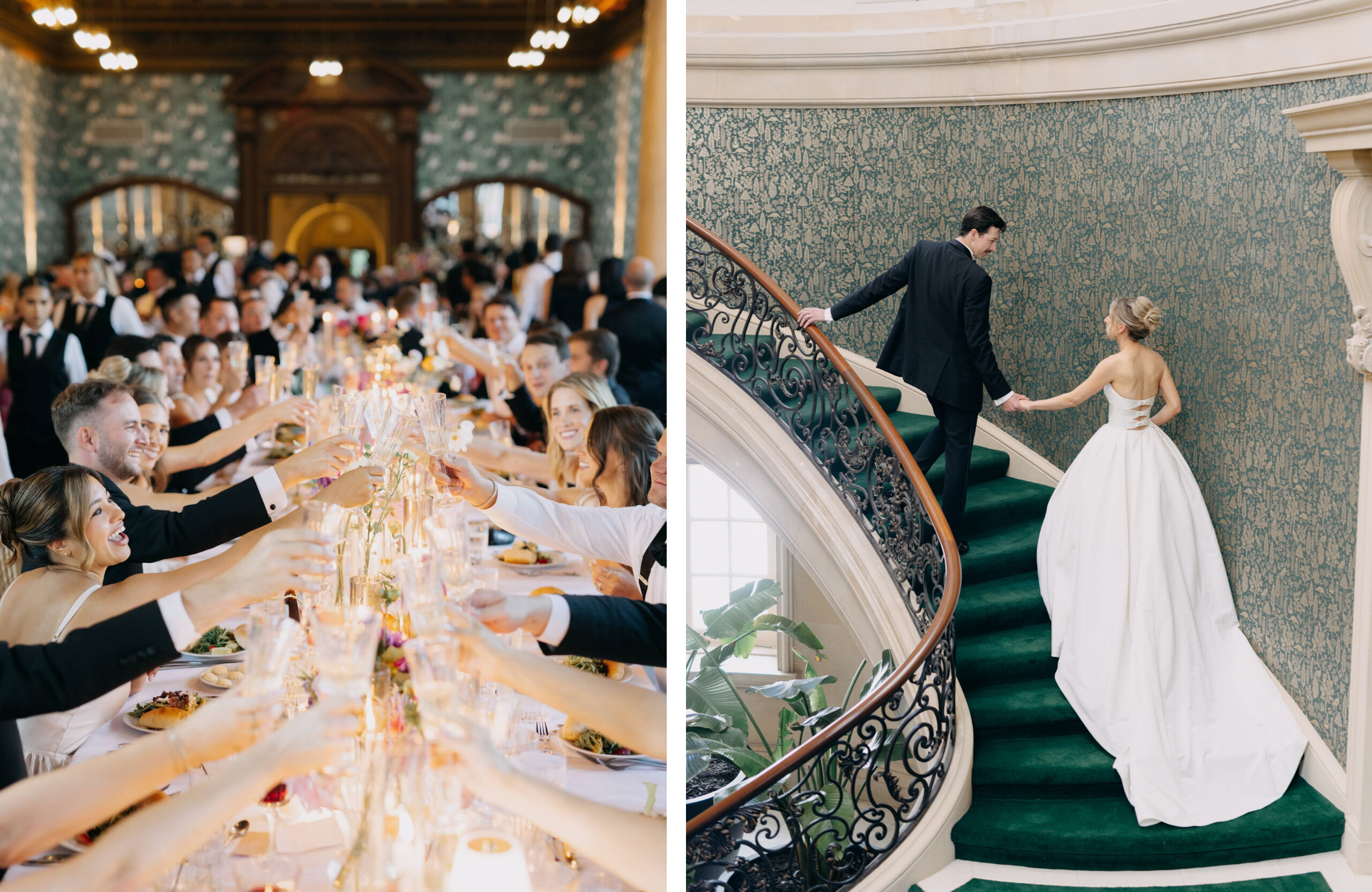 Elkins Estate wedding guests and newlyweds