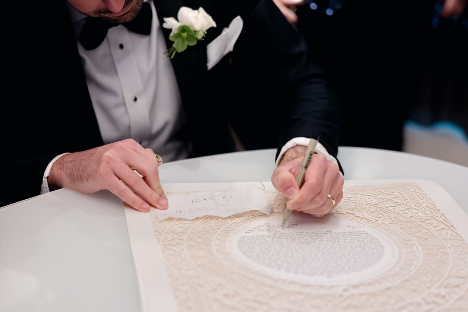 signing of the ketubah